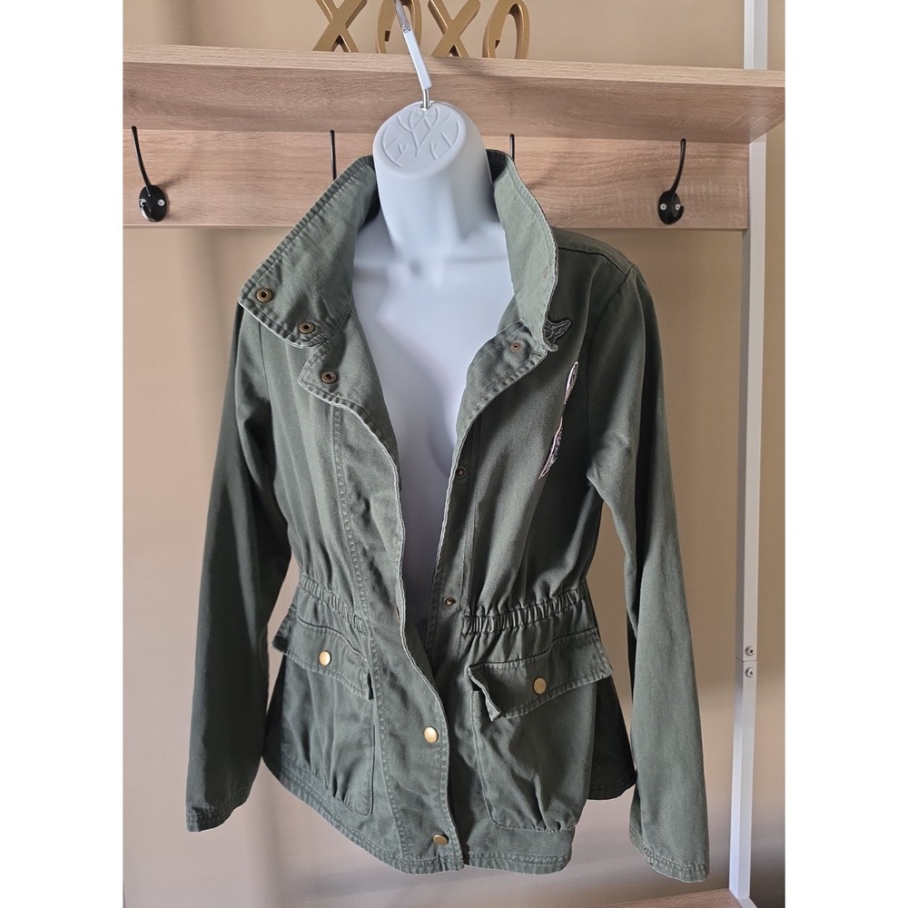 Star Wars Her Universe Yoda Military Utility Jacket Women’s Medium Green - Picture 9 of 11